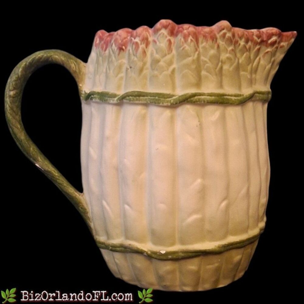VINTAGE: Seymour Mann "Vegetable Garden" Asparagus Pitcher 1994